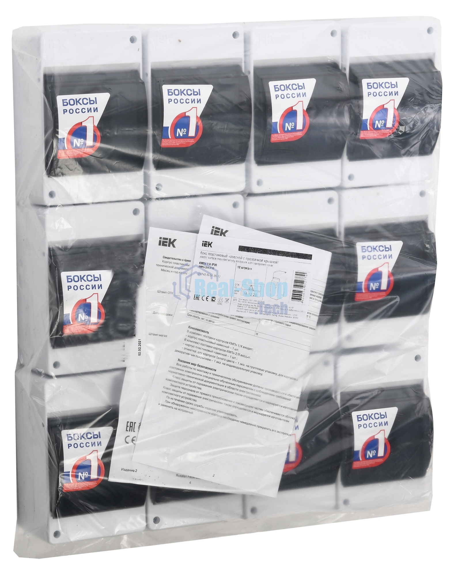 Бокс ОП КМПн 2/4 для 4 авт. выкл. прозр. крышка IP30 ИЭК MKP42-N-04-30-12