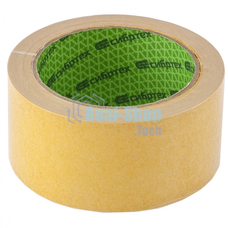 Лента клейкая двусторонняя Сибртех, 50 мм х 5 м, на полипропиленовой основе