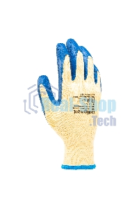 Перчатки трикотажные Сибртех полиэфирные, латексное рельефное покрытие, размер 8