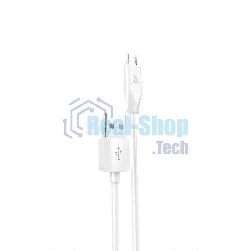 Кабель USB HOCO X1 Rapid, USB - Micro USB, 2.1А, 1м, белый