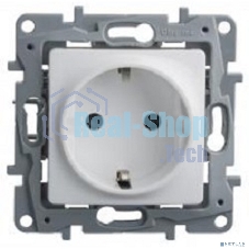 Розетка ETIKA 2К+З на винтах, белый ETIKA Розетка 2К+З на винтах, белый
