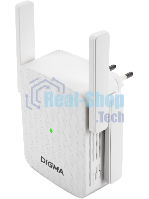 Повторитель беспроводного сигнала Digma D-WR310 (D-WR310V2) N300 Wi-Fi белый