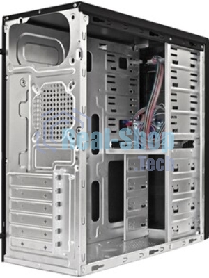 Компьютерный корпус Miditower ExeGate UN-605B Black, ATX, (UN500, 120мм), 2*USB, Audio, замок блокировки кнопки питания