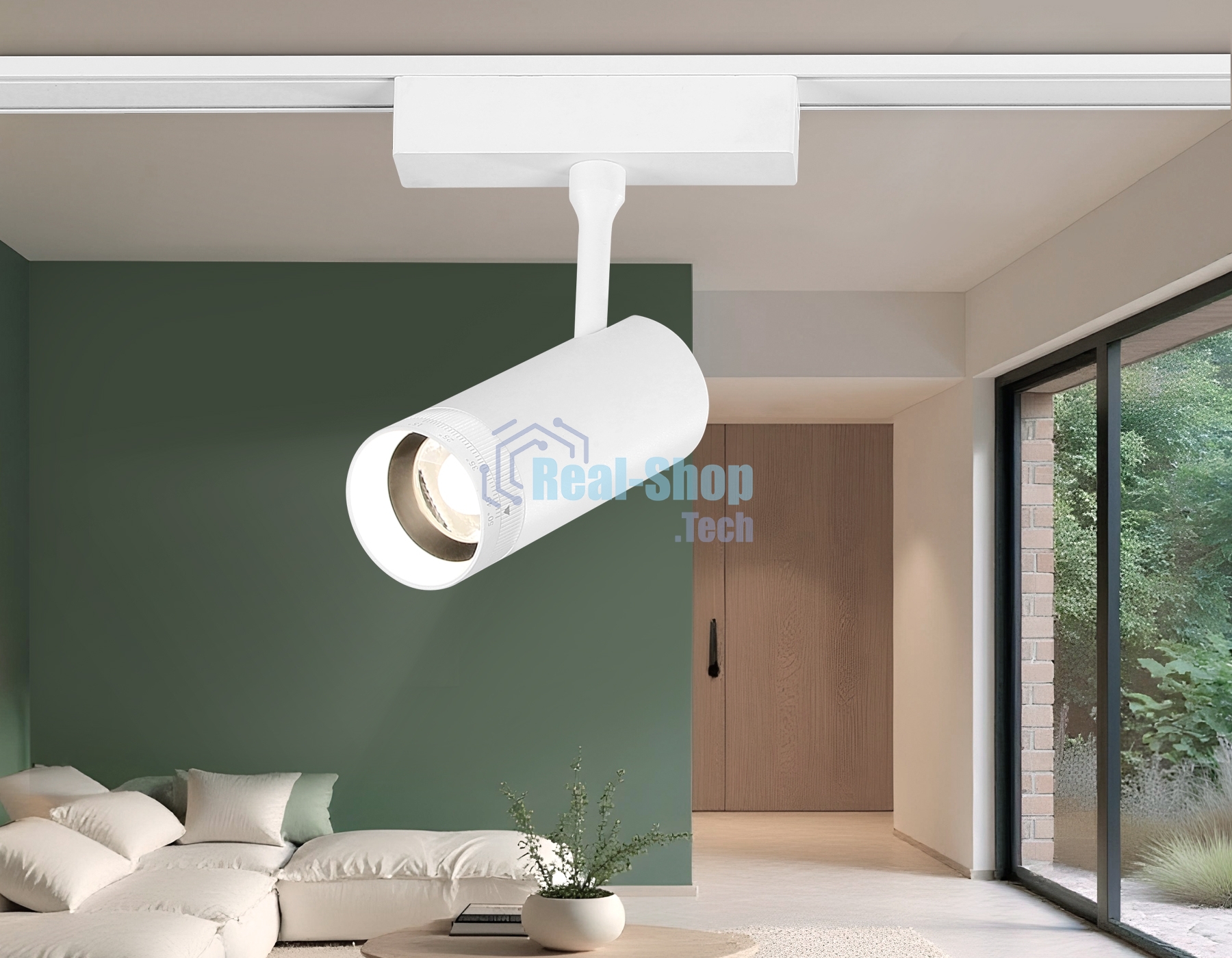 Светильник трековый светодиодный GV1570 WH белый IP20 10W 4200K 48V 15-51° D55*185