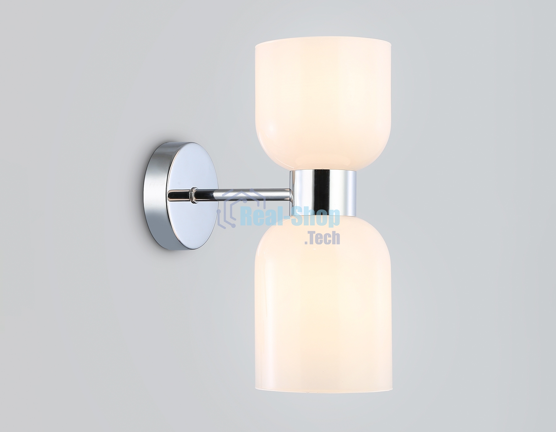 Настенный светильник Ambrella light LH56087/2 СH/FR хром/белый матовый E14*2 max 40W 215*120*300