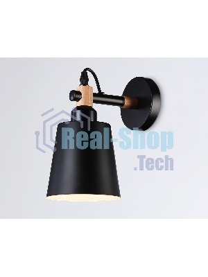 Светильник Ambrella light TR82213 BK/LW черный/светлое дерево E27 max 40W 230*130*190