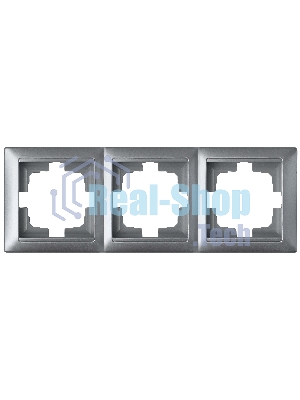 Рамка Bylectrica Рамка 3-местная серия СТИЛЬ, (ЮЛИГ.735212.216 серебро)