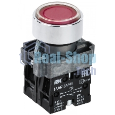 Кнопка LA167-BAF45 d=22мм 1з+1р красная IEK