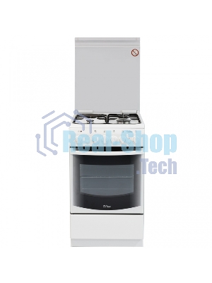 Плита комбинированная De Luxe 506031.00ГЭ (КР) белый, конфорок 4 шт, духовка 60 л, 50 см x 85 см x 60 см