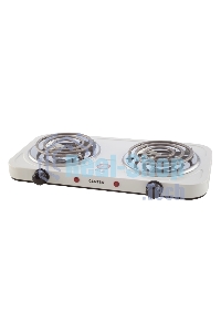 Плита настольная электрическая Centek CT-1509 (белая) 2конфорки ТЭН 140мм, 2000Вт, индикатор работы, усиленный корпус