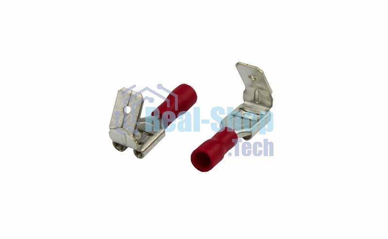 Клемма плоская Rexant изолированная гнездо 7.4 мм + штекер - 6.3 мм 0.5-1.5 мм² (РПи-О 1.5-(6.3)/РПИо 1.5-7.5)