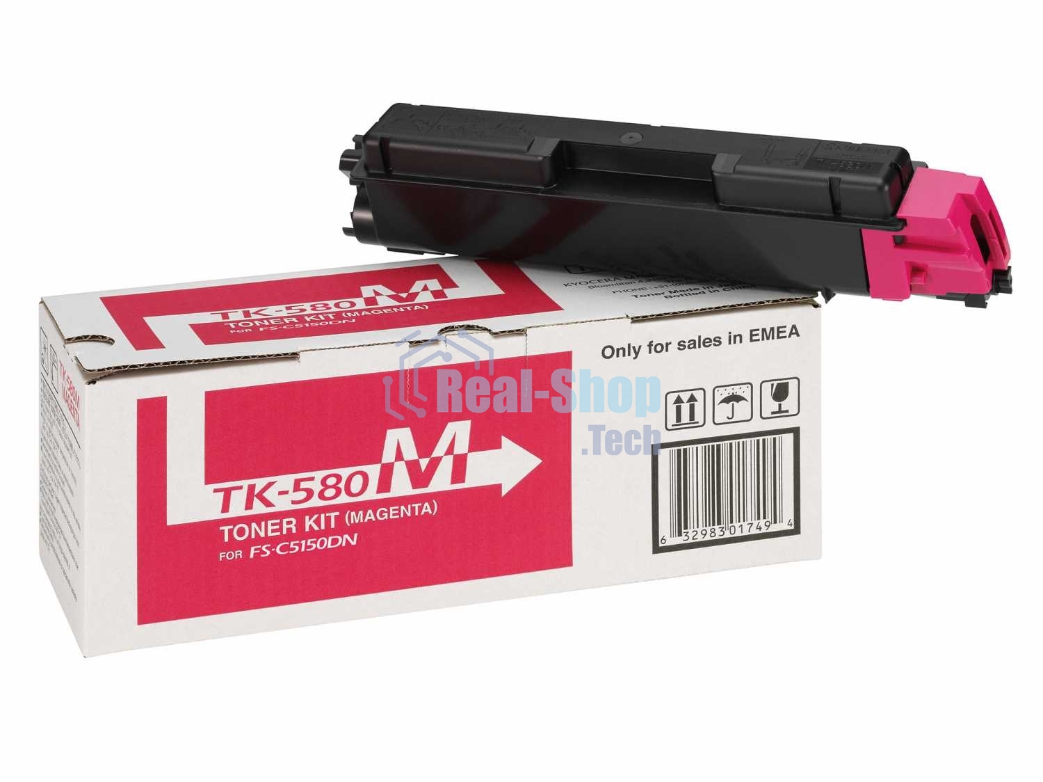 Картридж лазерный Kyocera TK-580M (1T02KTbNL0) пурпурный для FS-C5150DN 2800 стр.