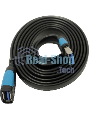 Кабель-удлинитель Vention USB 3.0 AM/AF - 1,5 м плоский VAS-A13-B150