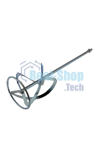 Насадка для миксера Сибртех, для легких растворов,160 х 590 мм, оцинкованная,хвостовик резьба М14