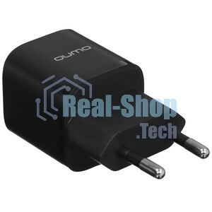 Сетевое зарядное устройство Qumo Energy PD 20W (Charger 0071), два порта: Type-C PD + USB-A QC3.0, черный