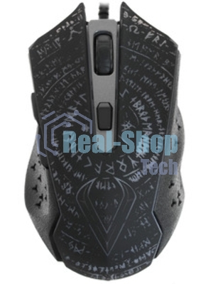 Мышь проводная Qumo Valhalla M35 черный, 3200 dpi, USB, кнопки - 6