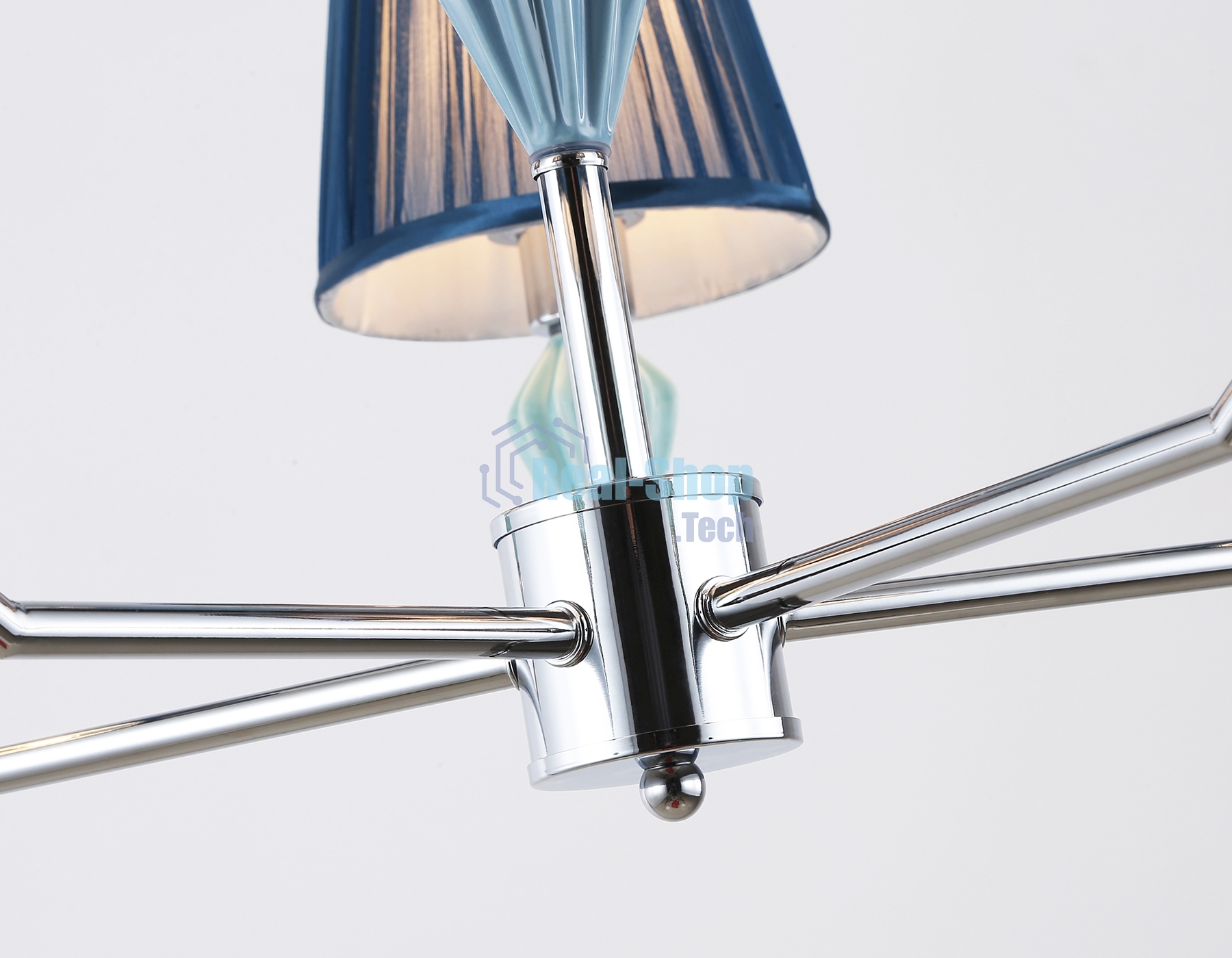 Люстра Ambrella light LH75061/5 CH/DB хром/темно синий E14/5 max 40W D690*810