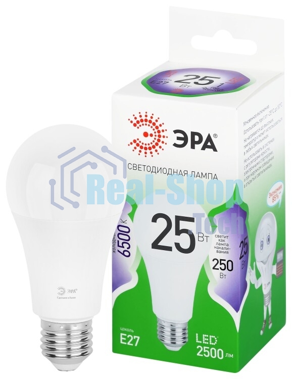 Лампа светодиодная ЭРА GREEN LINE LED A60-25W-865-E27 GL 25Вт груша холодный свет E27