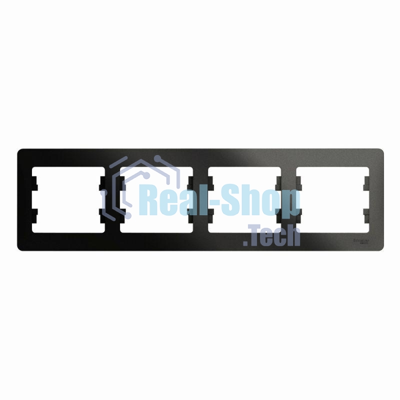 Рамка 4-м Glossa горизонт. антрацит SchE GSL000704