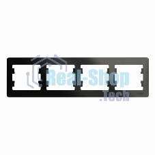 Рамка 4-м Glossa горизонт. антрацит SchE GSL000704