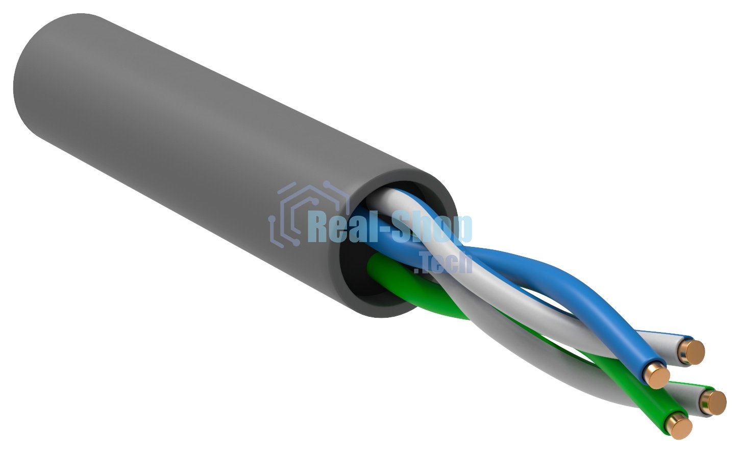 Кабель информационный ITK Generica BC1-C502-111-305-G кат.5 U/UTP не экранированный 2X2X24AWG PVC внутренний 305м серый
