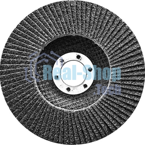 Круг лепестковый Сибртех торцевой, конический, Р 24, 125 х 22,2 мм