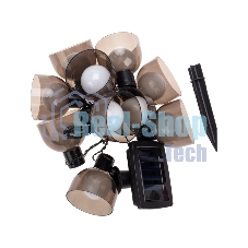 Гирлянда садовая Rexant Эбби, 335 см, 3000К, встроенный аккумулятор, солнечная панель, коллекция Лондон