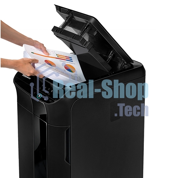 Шредер Fellowes AutoMax 350C (секр.P-4)/фрагменты/350лист./68лтр./скрепки/скобы/пл.карты/CD
