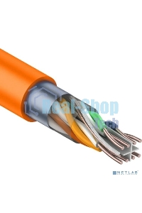 Кабель витая пара Rexant F/UTP, категория 6, 4 x 2 x 0,57 мм, LSZH нг(А)-HF, внутренний, оранжевый, 305м
