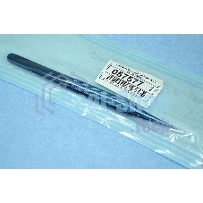 Титановый пинцет TS-11 заострённый синий 140мм