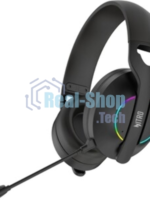 Гарнитура Acer OHR400 чёрный, беспроводная + проводная, USB/mini jack 3.5 мм, до 45 ч, подсветка