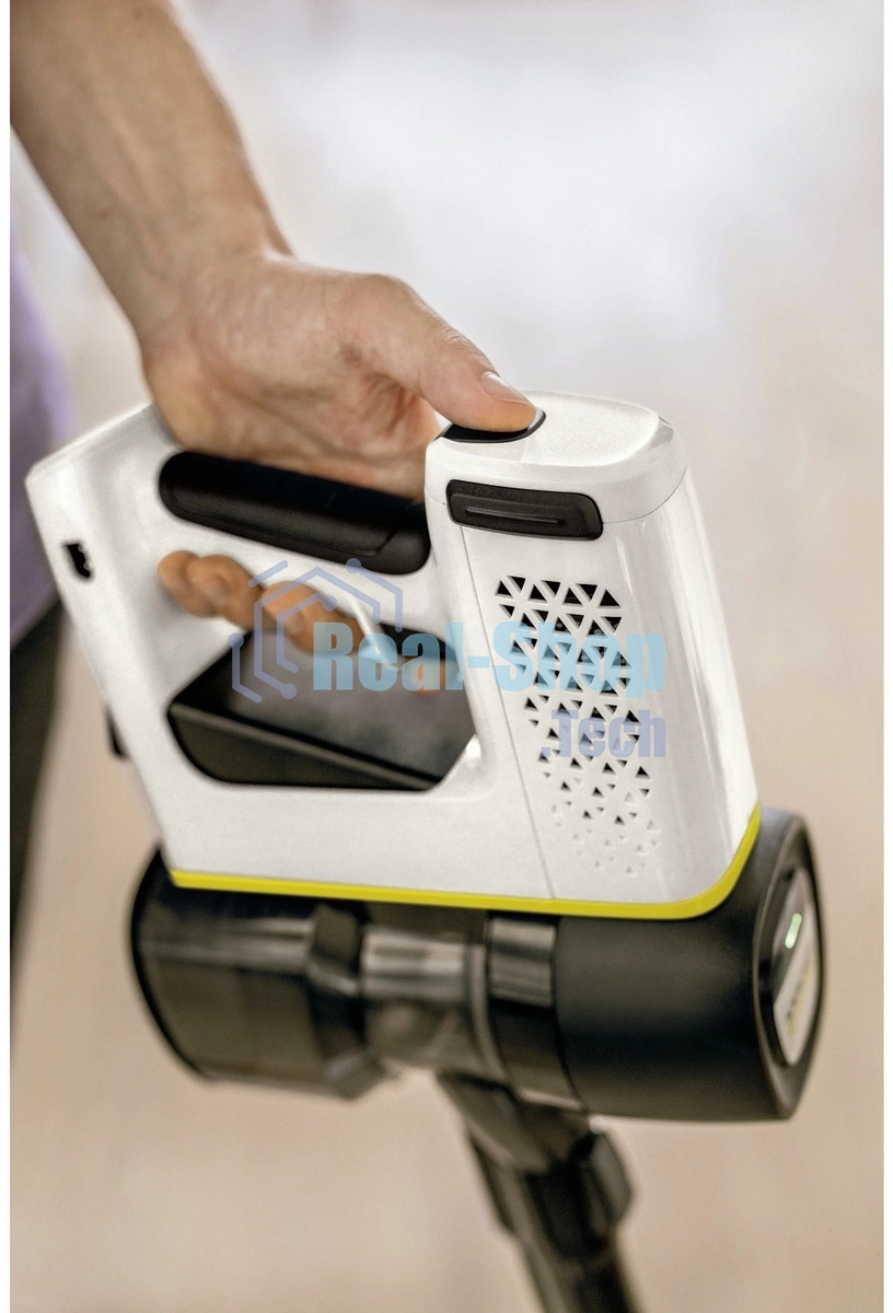 Пылесос вертикальный Karcher VC 4 Cordless myHome Pet черный/белый, питание от аккумулятора, 140 Вт, уборка сухая, пылесборник 0.65 л