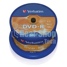 Диск DVD-R Verbatim 4.7Gb 16x Cake Box (50шт) (43548)