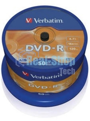 Диск DVD-R Verbatim 4.7Gb 16x Cake Box (50шт) (43548)