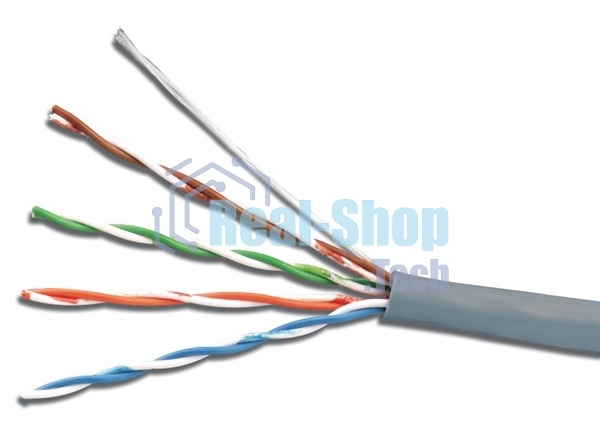 Кабель сетевой UTP 4 Pair AWG 26 CCA 305м серый