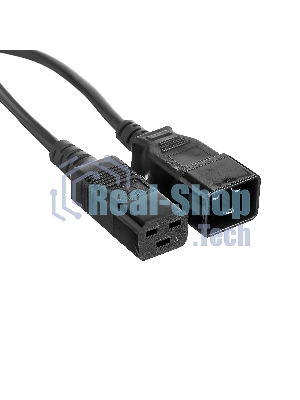 Кабель питания (UPS) ExeGate Power EC20-3P (С19->С20) VDE-250V-3*1.5-СU, 16А, черный, 3м