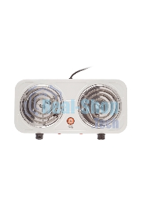 Плита настольная электрическая Centek CT-1509 (белая) 2конфорки ТЭН 140мм, 2000Вт, индикатор работы, усиленный корпус