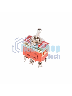 Тумблер Rexant 250V 15А (6c) ON-ON двухполюсный (KN-202) (в упак. 1шт.)