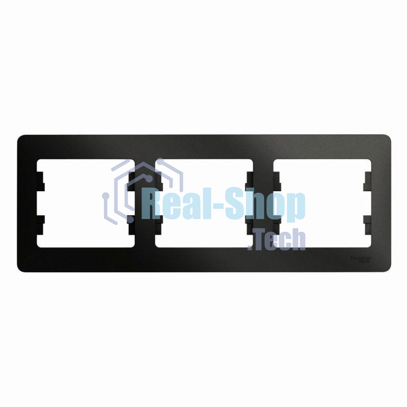 Рамка 3-м Glossa горизонт. антрацит SchE GSL000703