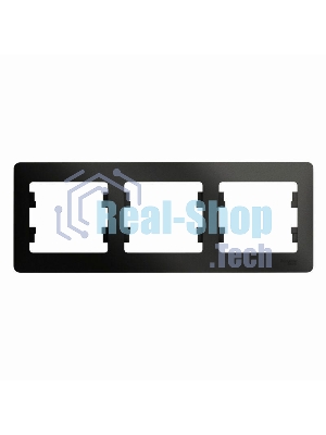 Рамка 3-м Glossa горизонт. антрацит SchE GSL000703