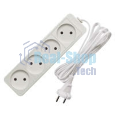 Удлинитель 4х3 м без заземл. 6А IP20 ШВВП 1.3 кВт Союз 481S-0403