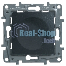 Розетка 2К на винтах, защ. шт., антрацит ETIKA