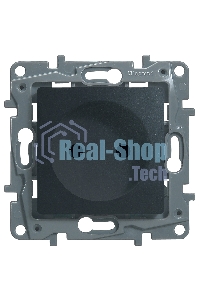 Розетка 2К на винтах, защ. шт., антрацит ETIKA