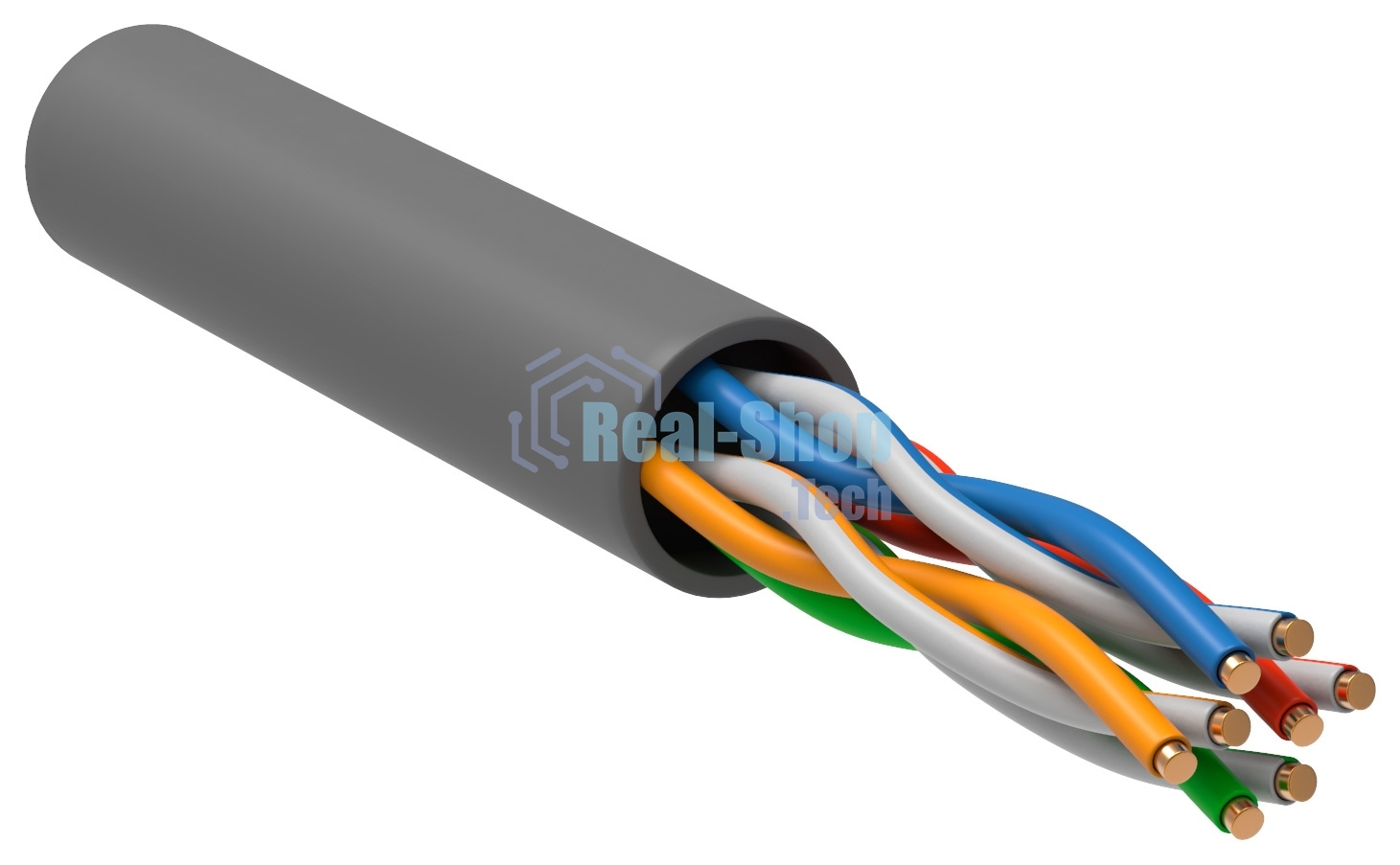 Кабель информационный ITK Generica LC2-C5E04-121 кат.5е U/UTP не экранированный 4X2X24AWG LSZH внутренний 500м серый