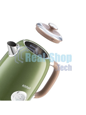 Чайник электрический Kitfort KT-6110 1.7л. 2200Вт зеленый (корпус: нержавеющая сталь)