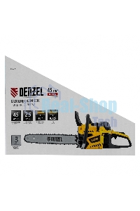 Пила цепная бензиновая Denzel DS-4516, шина 40 см, 45 см 3, 2,5 л.с., шаг 0,325, паз 1,5 мм, 64 зв