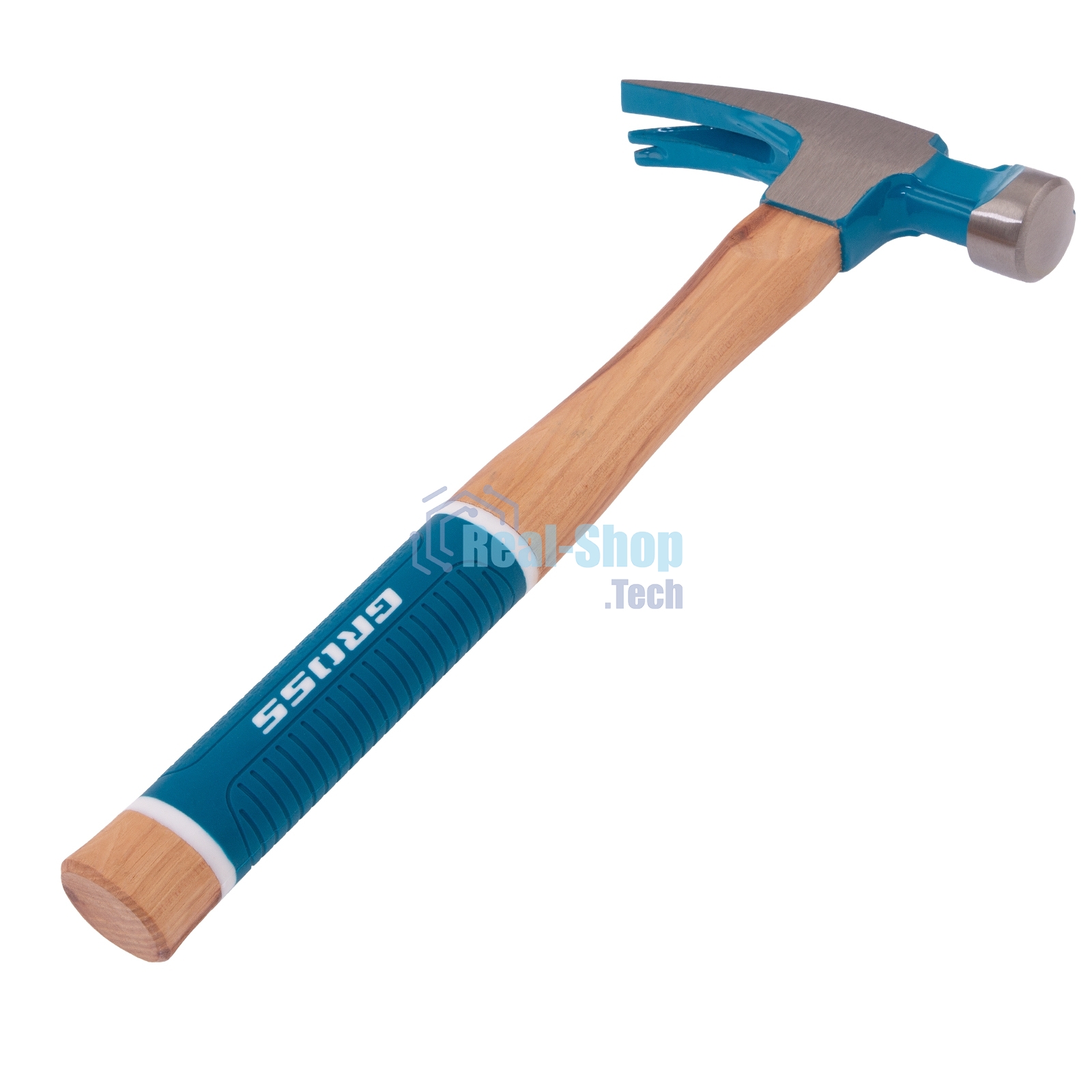 Молоток-гвоздодер Gross AMERICAN HICKORY 560 г, угол 75, магнит, обрезиненная рукоятка