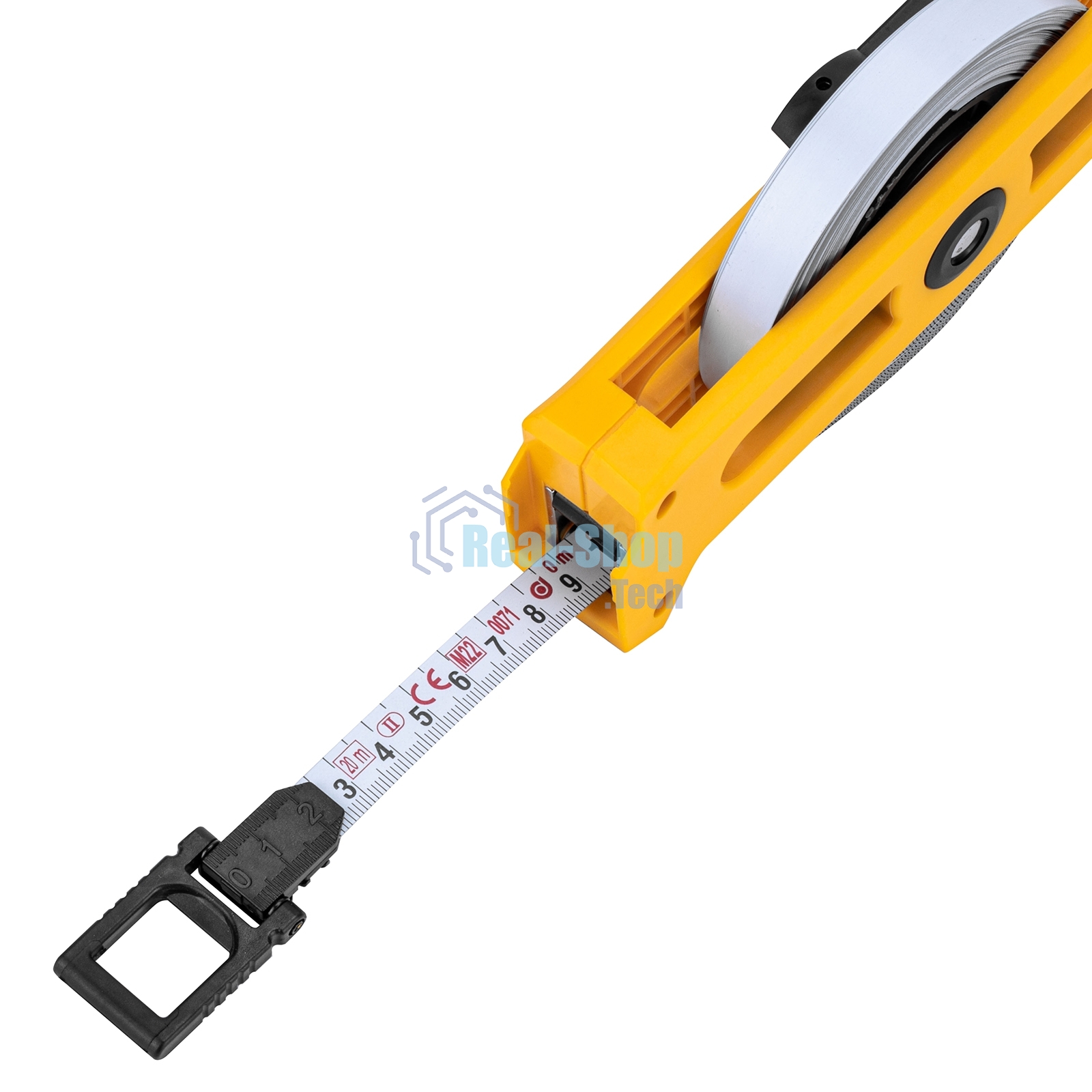 Рулетка геодезическая Denzel 20 м х 13 мм, открытый корпус, металлическая лента