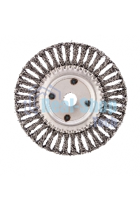 Щетка для УШМ Сибртех, 200 мм, посадка 22,2 мм, Плоская, крученая проволока 0,5 мм