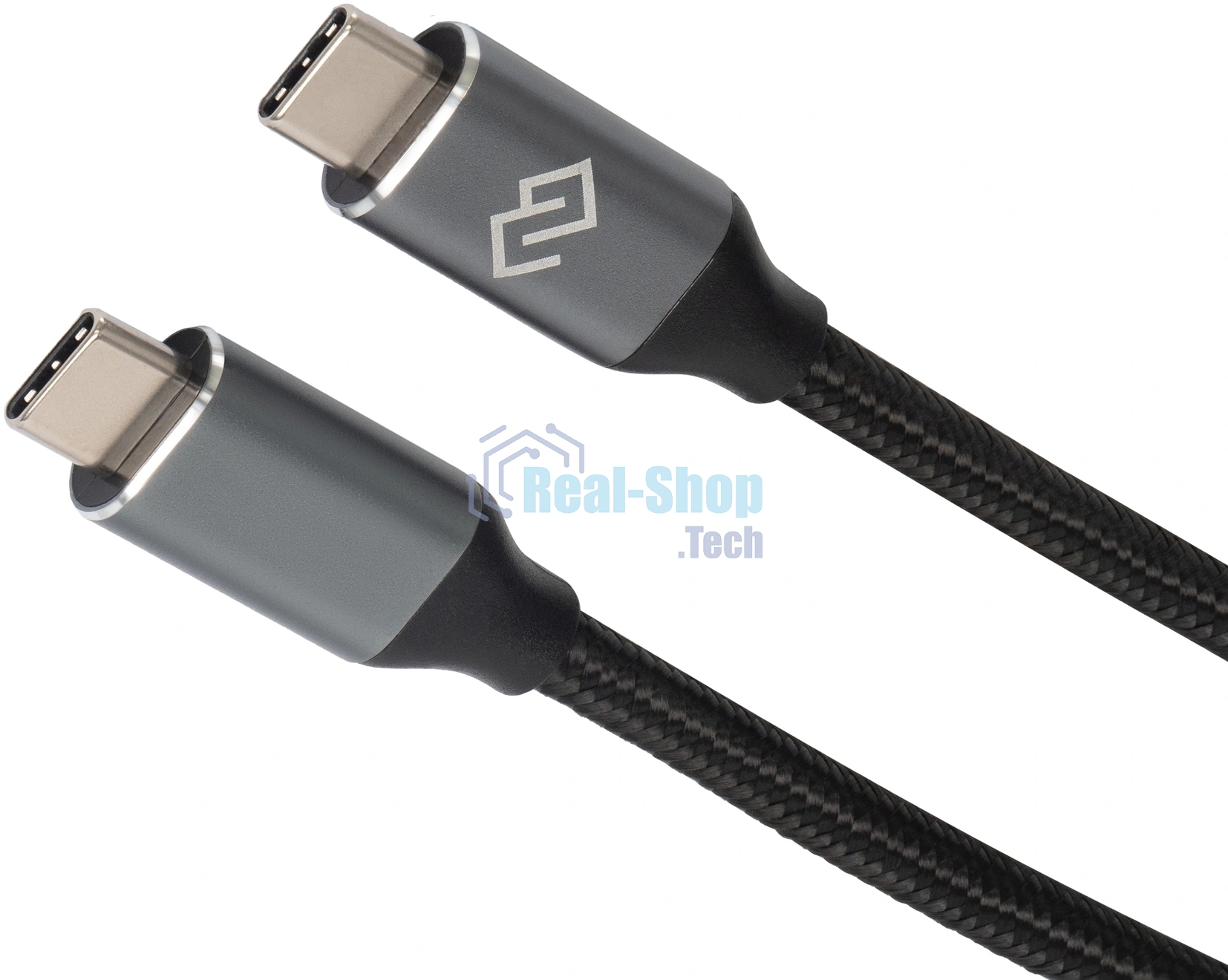 Кабель Digma D-Type-C-USB3.2-2m D-TYPE-C-USB3.2-100W-4K-2M 2м черный
